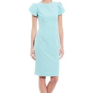 Antonio Melani robins egg blue sheath dress